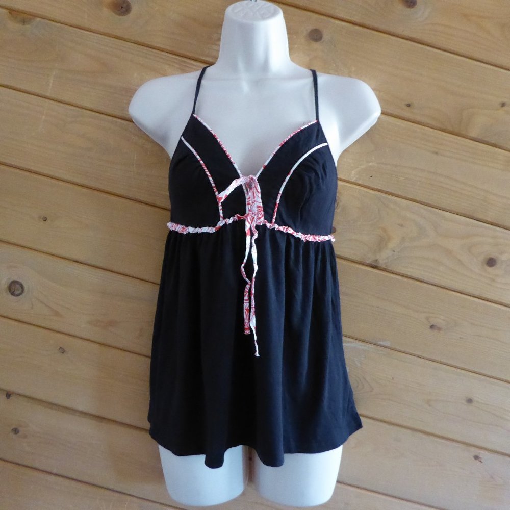 Ric Rac Anthropologie Black Cami Ties Front Sleeveless Top S